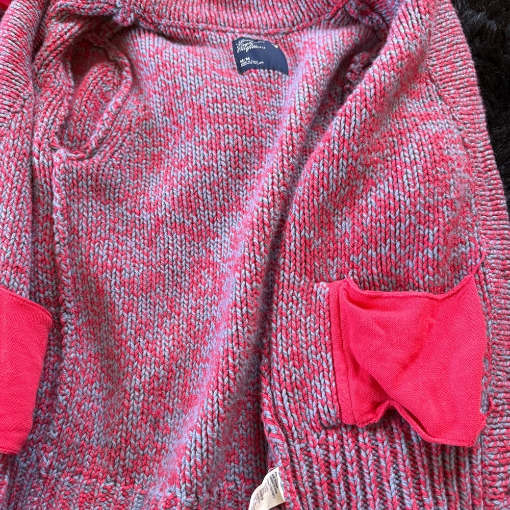 American Eagle Grannycore/Cabincore Hot Pink and Purple Knitted Cardigan - Picture 5 of 7